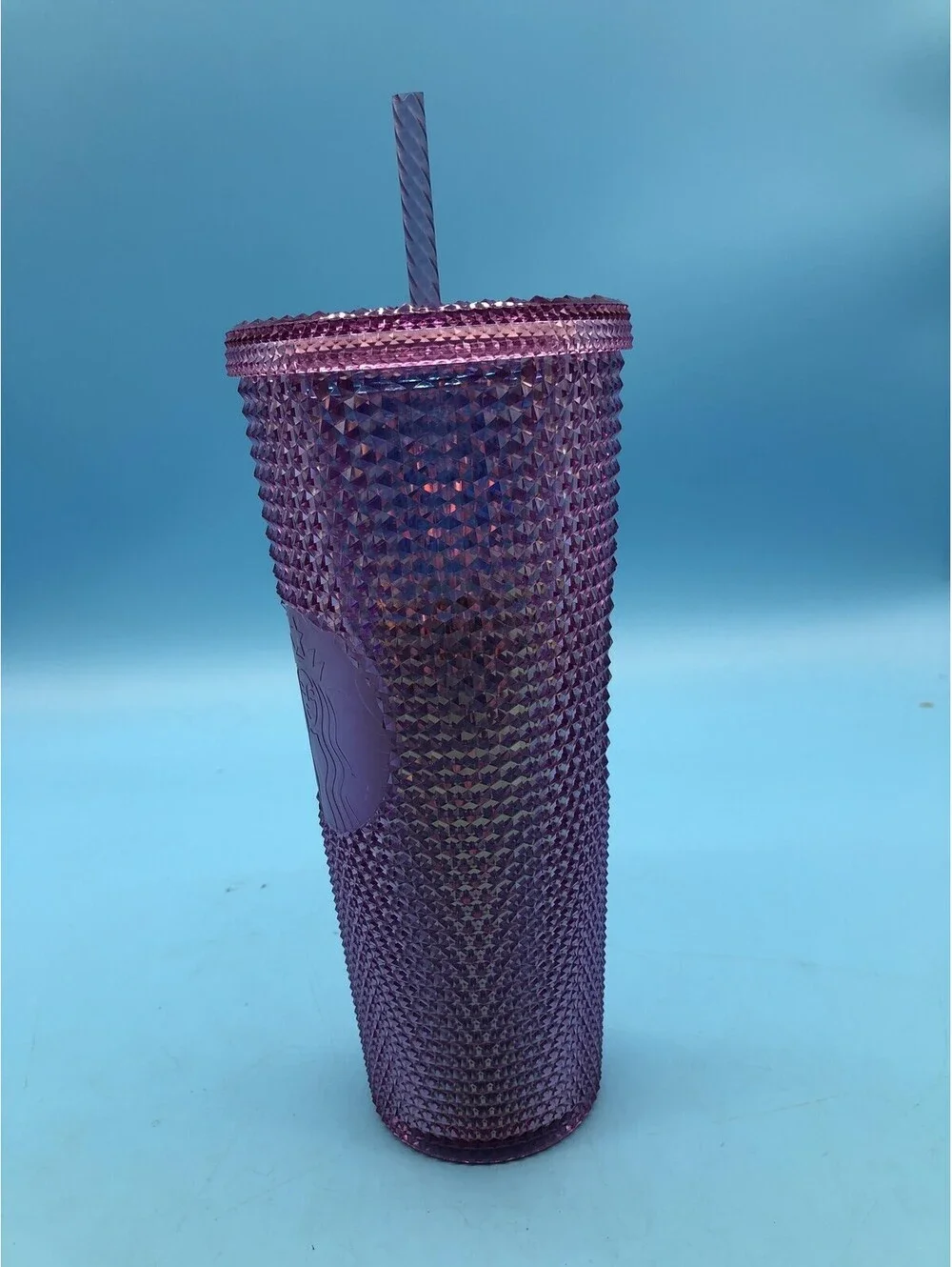 Starbucks Walt Disney World 50th Anniversary Studded Tumbler Purple Straw Lid